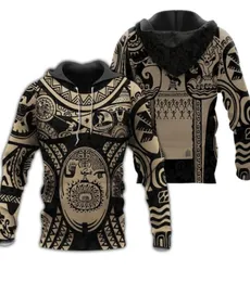MEN039S Hoodies Sweatshirts American Maui Polynesian Tattoo Style 3D überall über bedruckte Jacke Menwomen Modes -Tracksuit Casu5351632