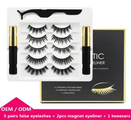 Ciglia false magnetiche magneti eyeliner ciglia set di ciglia 5 paia 2 bottiglie eye eye eye ciglia esagerate fr6510724