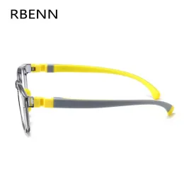 Rbenn 2020 Новый синий свет, блокирующий детские очки, квадратные силиконовые рамки, очки мальчики, девочки, анти -синие светлые очки компьютерных очков