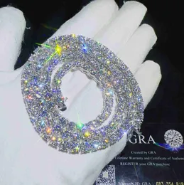 В наличии с сертификатом заморожены ювелирные изделия 925 Серебряный 3 мм 4 мм 5 мм VVS Diamond Moissanite Tennis Countrace Bracelet
