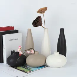 Vasen im europäischen Stil Mo Landi Vase mit getrockneten Blumen und Ornamenten Home Crafts Ceramic kreativ