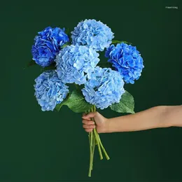 装飾的な花現実的なフェイクアジサイの茎結婚式のパーティーの花瓶のための人工偽の花のブーケのアレンジメント
