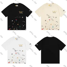 Galeriedept 24SSS Vintage Gallrey T -Shirt Depts gewaschener Tinte Punkt Handfarbe Tokio Japan bedrucktes Logo T -Shirt Lose übergroßer Hip Hop Unisex Kurzarm 6007 XKL