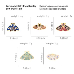 Serie di insetti creativi Spilla con forma di falena farfalla gocciolante di olio