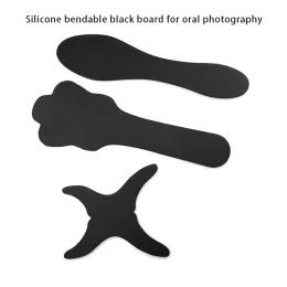 Tablero de contraste de fotos tandläkare flexibles, Herramientas Dentales de ortodoncia, de Silicona Suave, Color Negro, 1 Unidad