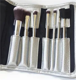 Deluxe Antibakterielle Bürstenset 7Brushes Antibakterielles synthetisches Haarbürsten Kit Schönheit Make -up Pinsel Blender7362366