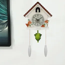 Cuckoo Clock Wall Bird House Day Zeit stündliche Wecker Nordic Pendulum Watch Dekorationen für Kinder Heim Wohnzimmer Y240522