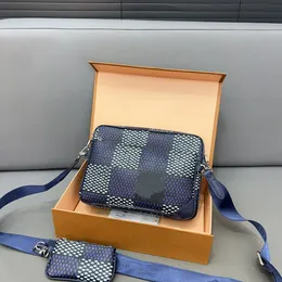 Erkek Buzağı Omuz Torbası Messenger Çanta Crossbody Bag Luxury Tasarım Üçlü 3-1-in-1 25*18cm