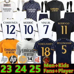 23 24 25 BELLINGHAM soccer jerseys MBAPPE VINI JR Tchouameni 2024 football shirt Real Madrids jersey CAMAVINGA Rodrygo MODRIC men kids kit uniforms fans player