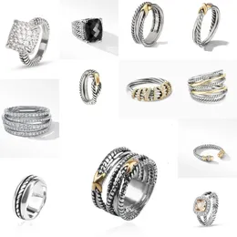 デザイナーリングヴィンテージシルバーリングダイヤモンドリングデザイナージュエリーカップルリングバースデーギフト婚約指輪を持つ男性のための女性のためのツイストリング