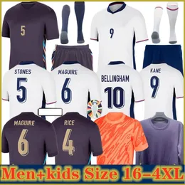 24 25 Inghilterra Kit Bellingham Home and Away Kit Ryssa Foden Rashford Sterling Stone Greenlee Shcairn Kit per adulti e bambini 16-4xl Kit di calcio 16-4xl