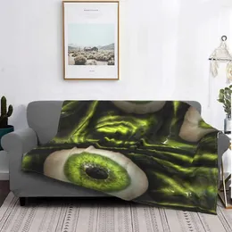 담요 Colcha de Ojos Verdes Para Cama Manta A Cuadros 135 Muselina Blanket