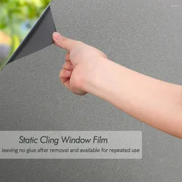 Adesivos de janela wxshshl preto fosco filme de privacidade estática gracas bloqueando o isolamento de calor decoração de vidro decoração de casa