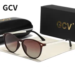 GCV Ultra Light TR90 Sonnenbrille Männer Frauen polarisierte TAC -Objektiv fahren Sonnenbrillen Frauen Sport Katze Augen Schmetterling kreisförmig 240515