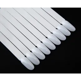 2024 1Set Übung falsche Nagel -Tipps Lüfter rund klare Natur schwarz UV -Gel Vollfarbe Zeigepolnische Werkzeuge für Maniküre für falschen Nagel