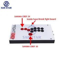 F1 UP5-PS5 Arcade Hitbox Game Controller Fighting Stick Fightbox Joystick King of Fighters Sanwa Botões para PC/NS/PS4/PS5/Xbox