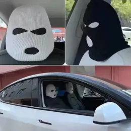 Berets męskie kobiety zamaskowana kapelusz zabawny ghost Car Cover Universal Cycling WindProof Mask Cap Trzy otwory dzianinowe opakowanie głowy