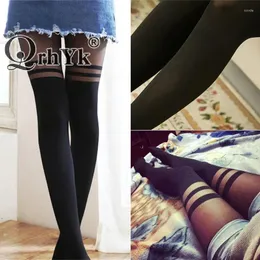 Frauen Socken schwarze sexy Mädchen Versuchung bloße Mock -Suspender -Strumpfhosen Strumpfhosenstrümpfe