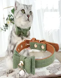 new products spot bow collar felt cloth cat dog bell collar bow tie cat collar pet comfortablefelt cloth bow bell collars on 9601840