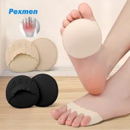 Pexmen-almohadillas metatarsianas de cinco dedos de los pies, almohadilla de tela para aliviar el dolor, herramienta para el cuidado de los pies, 2 piezas