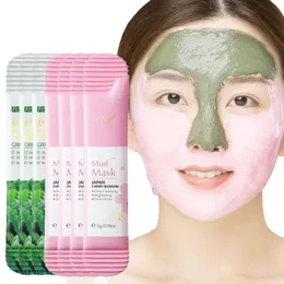 7шт зеленый чай Mud Mask Deep Cleansing Mosterizing Увлажняет углубление угрей, сглаживание кожи, красота, 240523