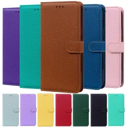 Brieftasche Flip Leder Hülle für Realme 5 6 7 8 9 3 Pro 8i 9i plus 5G C2 C3 7i Litchi Muster Book Card Solt Stand Telefon zurück -Deckung