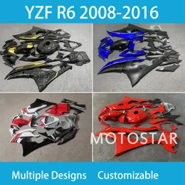 Nuovo kit di carenatura motociclistica ABS YZF R6 08 09 10 11 12 13 14 15 16 PARTI DI MOTORCYCLE Set di carenatura completa per Yamaha YZFR6 2008-2016 Grigio scuro blu