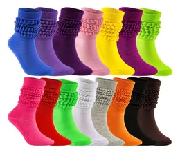 Andere Event -Party -Lieferungen Slouch Scunchy Socken für Frauen bunte lange lockere, gestapelte klobige Baumwoll -Damen Girls Casual Knie Hi5026873