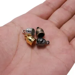 50pcs/Los Halskette End -Tipps Quastenkappen Lederkabel Crimps Endkappen Perlen Kappen Fastener für DIY -Schmuck Herstellung auf die Suche nach Lieferungen