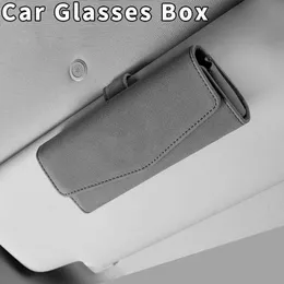 Слушащие очки в автомобильных очках. Автосолярная контейнер вселенных скрывает коробку для солнечных очков с зажимной картой, держащей аксессуары для кожи Q240524