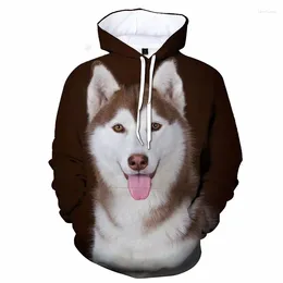 Herren Hoodies Sibirian Husky 3D Print Hoodie Hund Tier Sweatshirts Frühling Herbst Frauen Mode Casual Pullover Streetwear Mantel