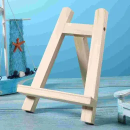 Toyvian 1pc Small Tabletop Desk Calendar Display Stand Wood Artist A-Frame Easel Photo Frame Bracket Photo Painting Triangle