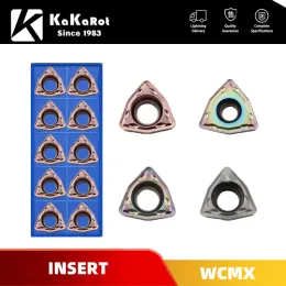 Kakarot 10pcs U DRIWNE WCMX030208 WCMX040208 WCMT050308 WCMT06T308 WCMT080412 FN WARBIDE WCMX Wiertło Wręczniki CNC WCMT