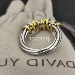 Dy Twisted Designer de bandas vintage David Yurma Jewelry Rings para homens com diamantes Sterling Silver Sunflower Luxury Gold Plating en Odaf