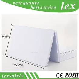 100pcs RFID 13.56MHz D81 White Plain Glossy ISO PVC Card ISO1443A