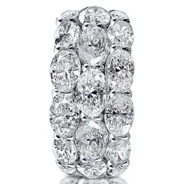 NEU BLING BLING Damen Eheringe mit ovalem Kubikzirkonia Crystal Shiny Accessoires für Party Schmuck Statement Ring KHLMT