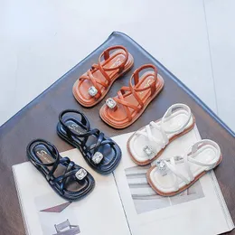 Sandalias Kid Sandal Summer Water Diamond Girl Sandal Sofe Sole Beach Shoe Casual Shoe Kid Buts Designer Bute Buts 240524