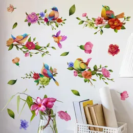 Обои 30 60 см мультипликационной ветвь птичьи наклейки на стенах гостиной спальня дома декоративные обои роспись MS7027