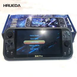 X40 Pro Propeble Handheld Retro Game Console 7INCH LCD Double Rocker встроенный 16G 5000+ Classic Game Video Mp5 Player TF Card