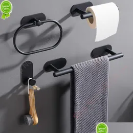 Porta carta igienica nuova supporto per asciugamano da parete Adesivo Black Sier Rotolo di cucina Stending Accesso di poppa