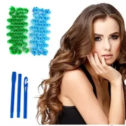 Harmlose weiche Haare Curlers Hitzelose DIY Magic Wave Locken Rollen Haarzubehör Curling Perm Riegel ohne Wärme für Haarwerkzeuge