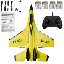 BBSONG RC Plane SU35 Remote Control Airplane 24G Fighter Hobby Glider EPP Foam Toy For Kids Gift 240523