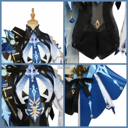 Rolecos genshin impacto eula cosplay figurino uniforme de cosplay feminino feminino halloween party time terno de jogo adorável sugestões