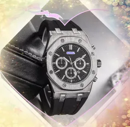 Präsident Scaning Ticking Herren Uhren Stoppuhr Quarz Batterie Bewegung Chronograph Gummi -Gürtel -Trend Beliebtes Großhandel männliche Geschenke Armbanduhr
