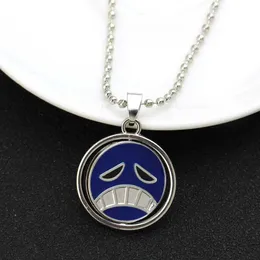 Pendant Necklaces Anime One Piece Necklace Portgas D Ace Keychain Metal Necklace Jewelry Creative Rotating Pendant Necklace S2452599 S2452466