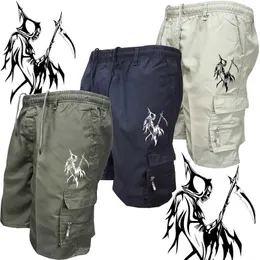 Męskie szorty męskie solidne kolory multi kieszeni swobodny fitness luźne ubrania robocze Summer Mens Tactical Shorts S2452411
