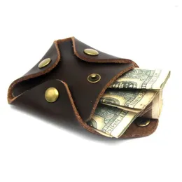 Mynt pursar koreanska plånbok kort vintage läder handväska manlig kvinna små mini pengar väska plånböcker förvaringsficka monedero portemonnee