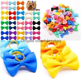 Dog Apparel 100pcs/Lot Pet Hair Bows Bow