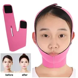 Elastisk ansikte bantning Bandage v Shaper Women Chin Cheek Relaxation Lyft upp bälte ansiktsmassage rem ansiktsskötselskönhetsverktyg