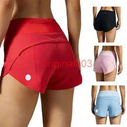 Frauen Yoga-Outfits Kurzhose beschleunigen Hochhaus mit kurzen Taillen Sportshorts Damen Set schnell trocknen losen Laufkleidung Reißverschluss Reißverschluss Pocket Fitness lu